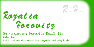 rozalia horovitz business card